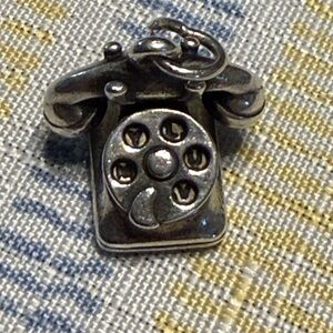 James Avery Hello, My Luv Sterling Silver Vintage Telephone Charm RETIRED